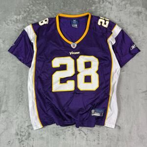 Reebok Minnesota Vikings Adrian Peterson sportswear football jersey womens XL